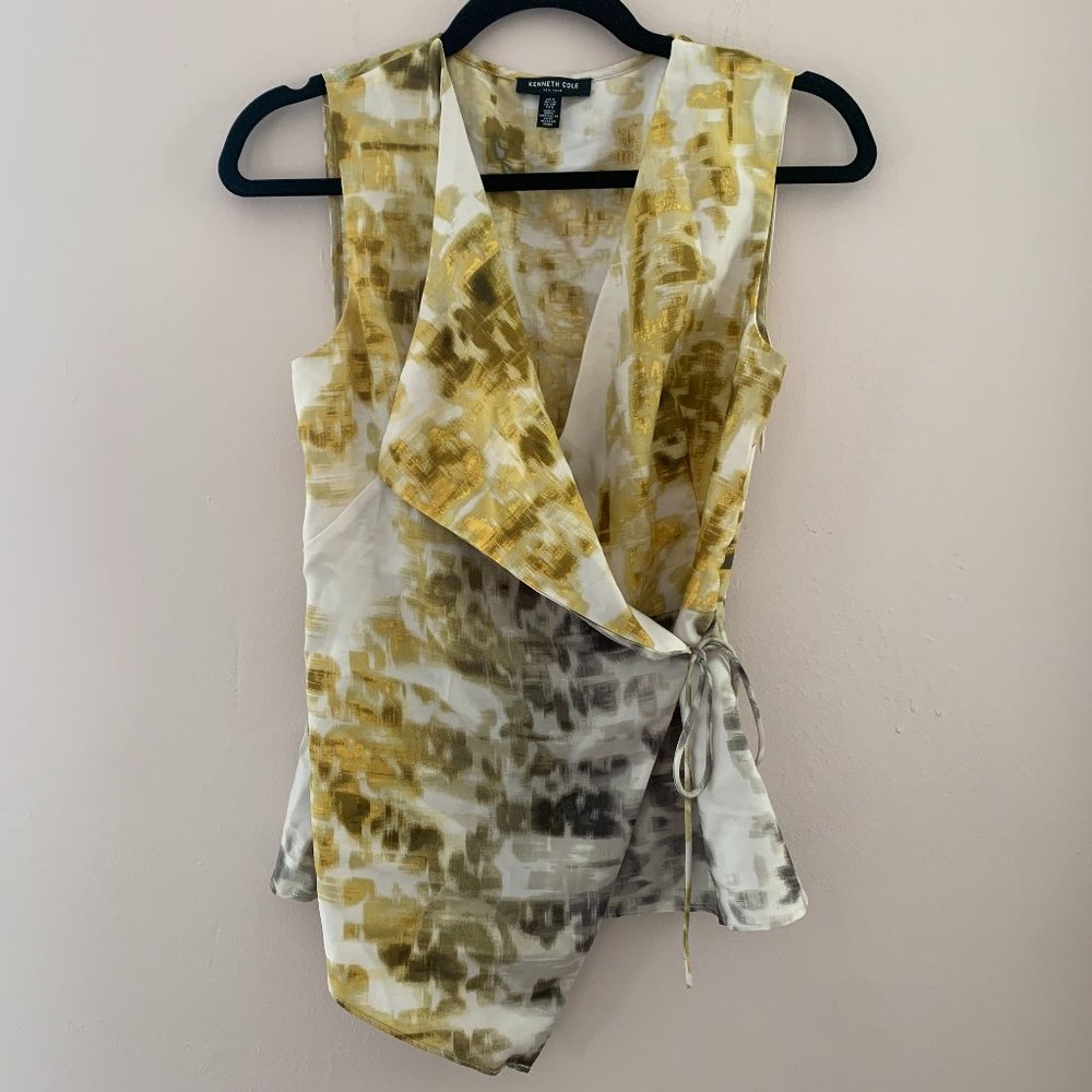 Kenneth Cole Wrap Front Top Size XS